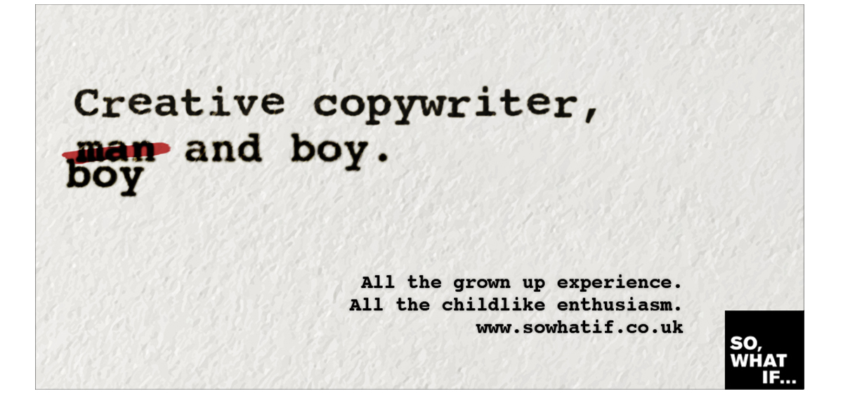 Copywriting: worst client in the world – boy