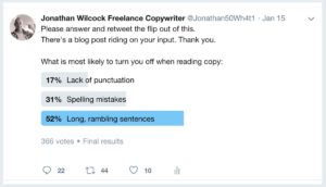 Rubbish Copywriting Final Poll Results – Freelance Copywriter Jonathan Wilcock