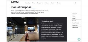 MCM Architecture. Social Purpose page – Jonathan Wilcock, Freelance Copywriter