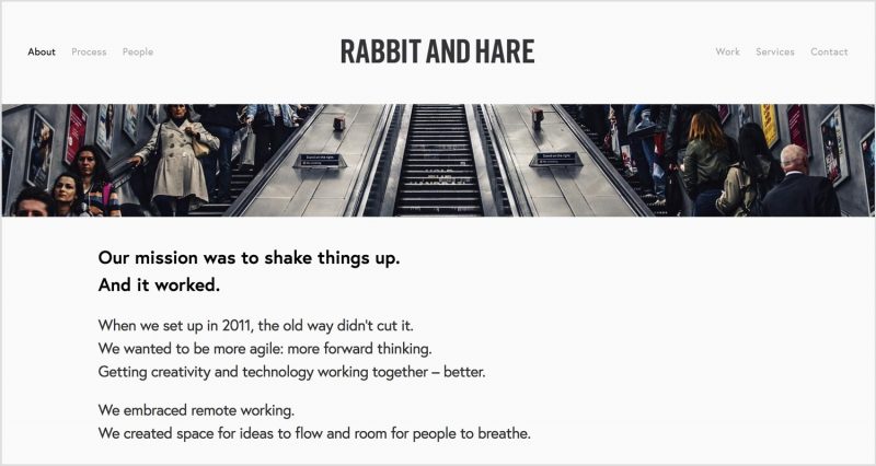 Rabbit and Hare – Website Copy – About – Jonathan Wilcock Freelance Copywriter