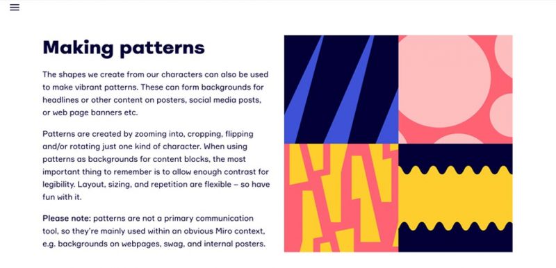 Miro – brand guidelines Making Patterns – Jonathan Wilcock Freelance Copywriter