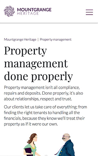 Mountgrange Heritage Website Copywriting – Property Management – Jonathan Wilcock Freelance Copywriter