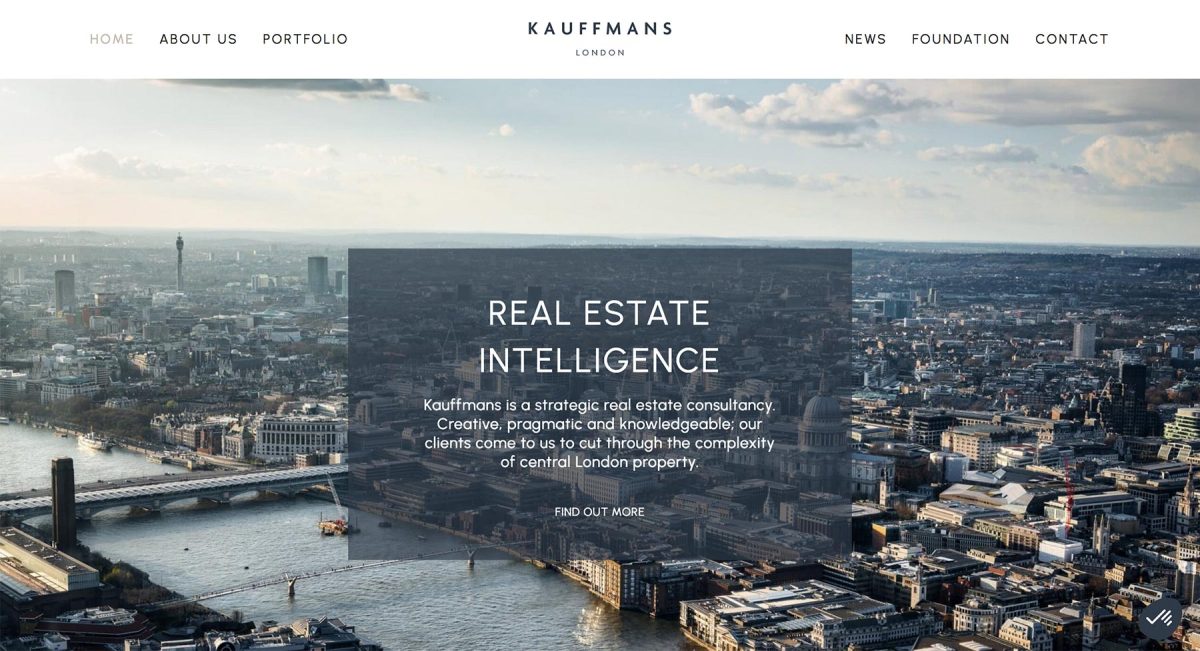 Kaufmmans landing page banner – copywriting by Jonathan Wilcock.