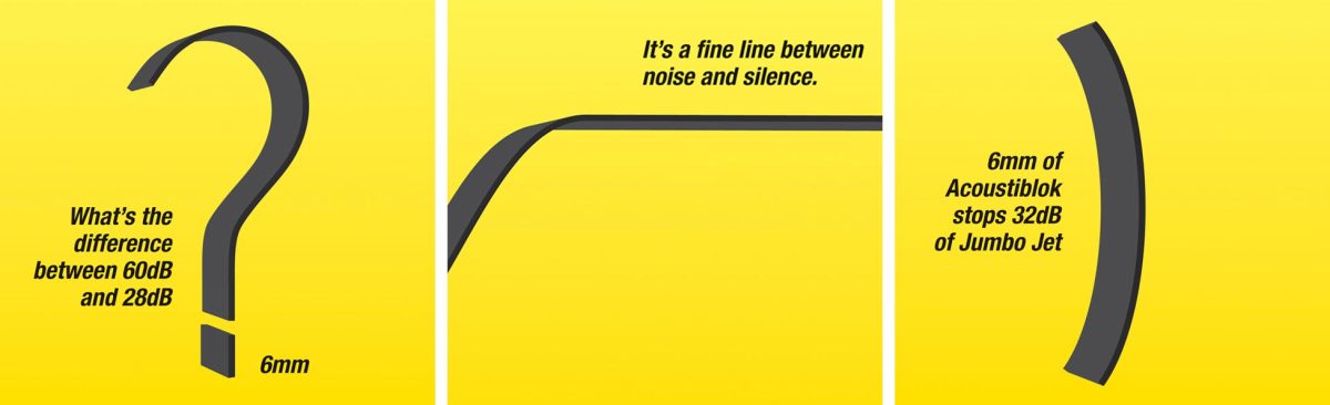 Headline copywriting for an acoustic materials company's press ads
