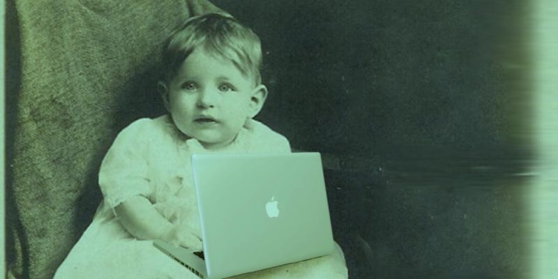 A very young Copywriter with a laptop – Jonathan Wilcock
