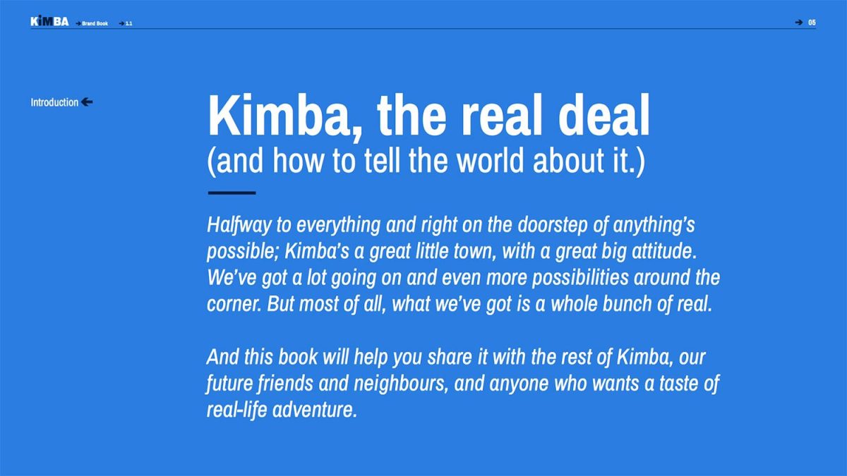 Kimba Brand Book – Introductory statement 