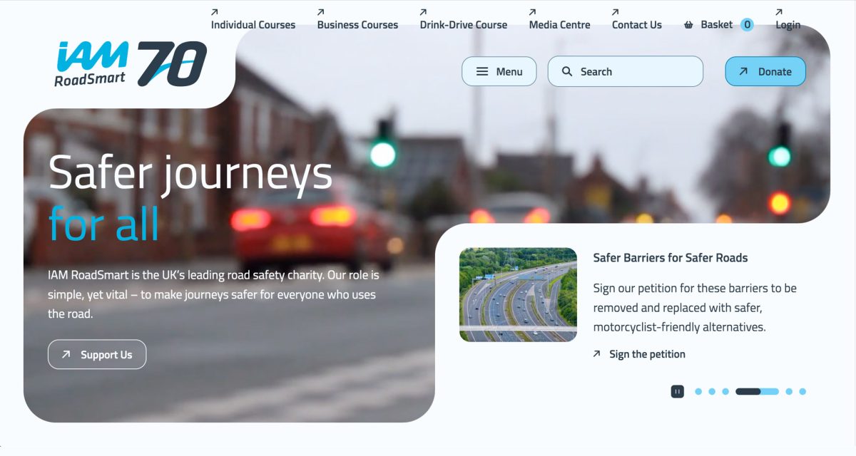 IAM RoadSmart home page – Jonathan Wilcock Freelance Copywriter