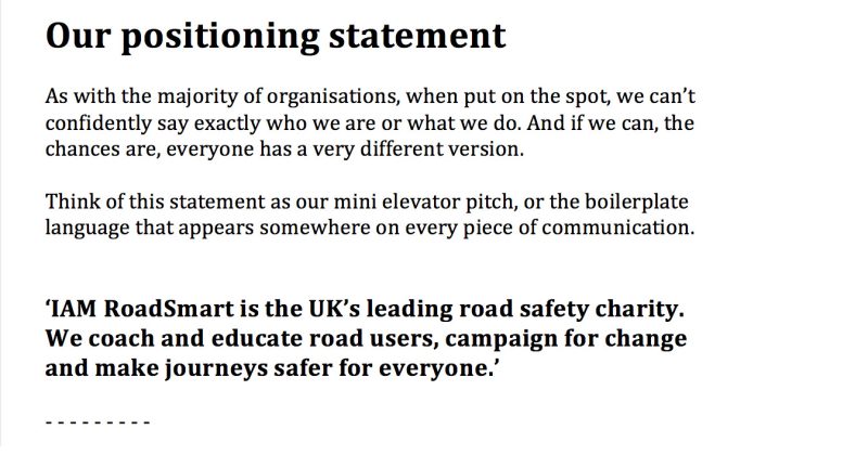 IAM RoadSmart positioning statement – Jonathan Wilcock